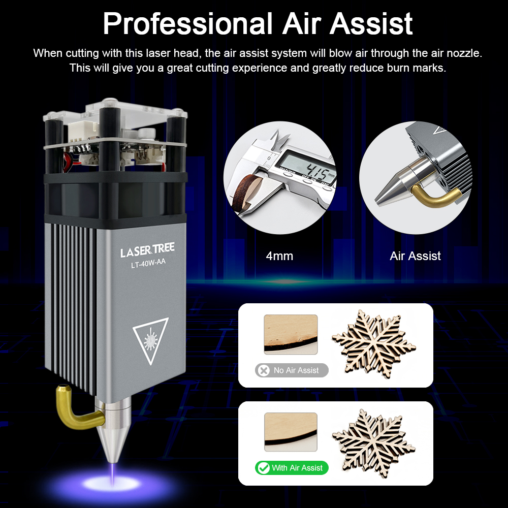 LASER TREE 5W Air Assist Metal - đánh giá và giá Industrial Laser Engraver
