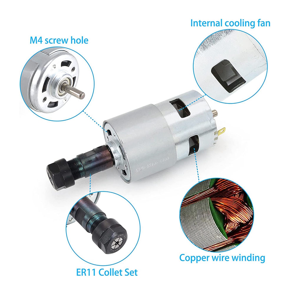 Multifunction DC Motor CNC 775 - đánh giá và giá Cnc Spindle Motor